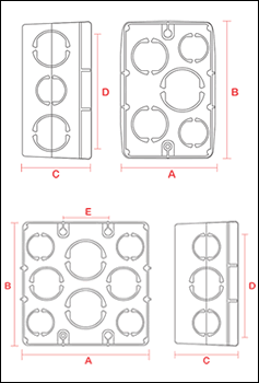 Dibujo técnico. CAD. Serie CXJ 4x4" - 4x2".